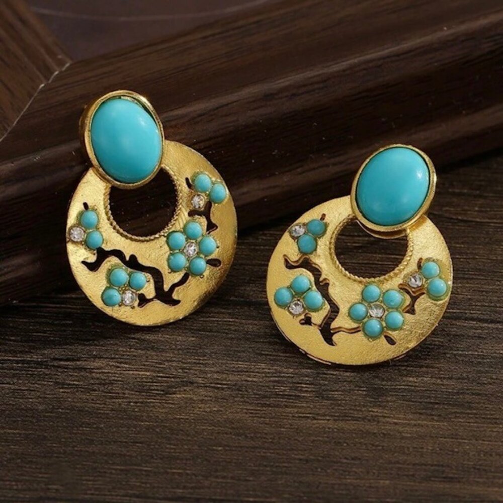 Turquoise Earrings Niche Design for women